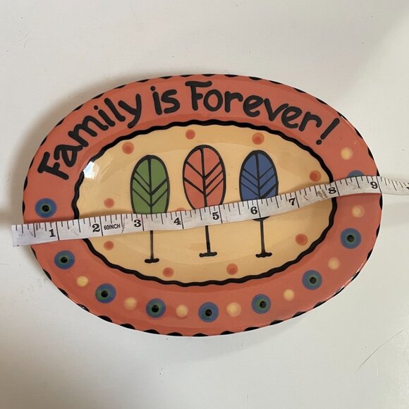 “Family is Forever” Hand-Painted Ceramic Plate - Picture 8 of 8
